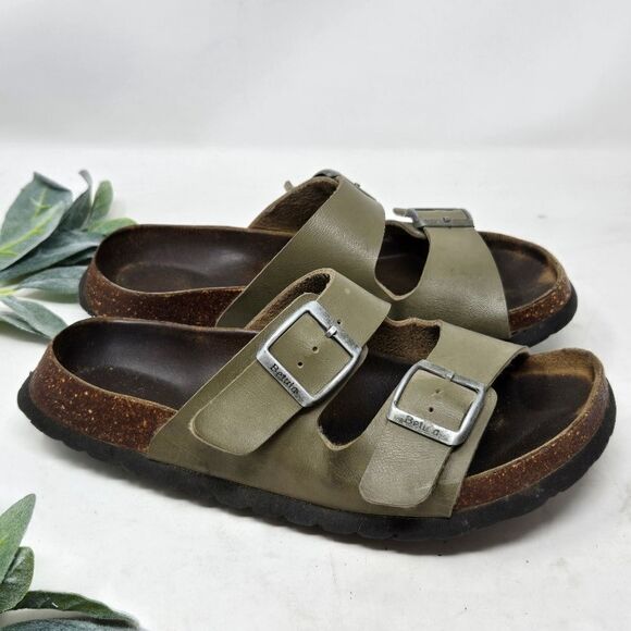 BERTULA Olive Green Slip On Sandals Size 245 | Size 39 - Picture 1 of 14
